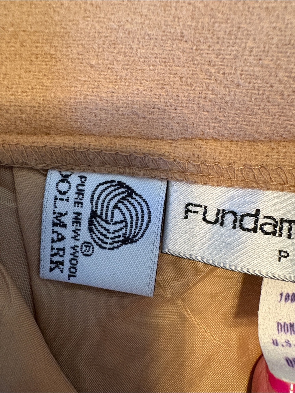 Vintage Fundamental Things 100% Wool Camel Pants Size 10 Petite NWT - Picture 8 of 9